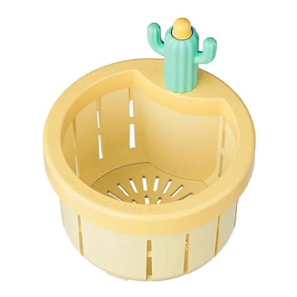1PCS Kitchen Sink Drain Strainer with Cactus Shaped Handle Sink Soft Filter Trap Kitchen Food Slag Strainer Kitchen Accessories