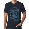 Men’s Vintage Tee Shirt Graphic T Shirt Tacos, Tequila and Radio Navy