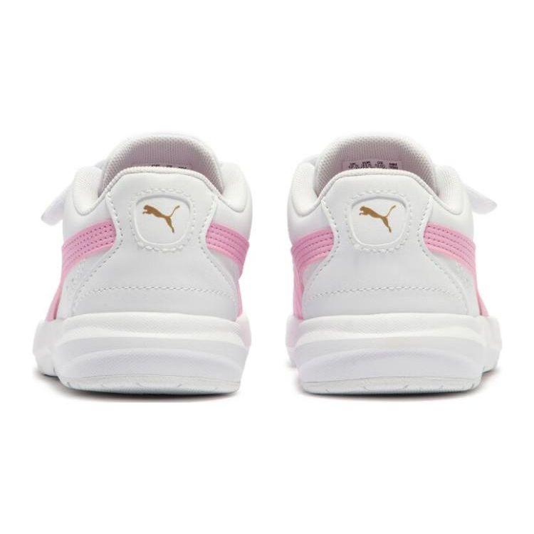 Puma Evolve Court V Comfortable Durable Fashion Sports Versatile Low-Top Skate Shoes Kids Sneaker White Pink 389145-05