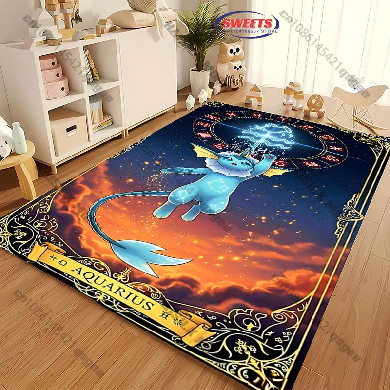 Free Shipping! Various Styles Anime Eevee Evolution Rug,Carpet for Bedroom Living Room Sofa Kids Room All Seasons Decor Mat Gift