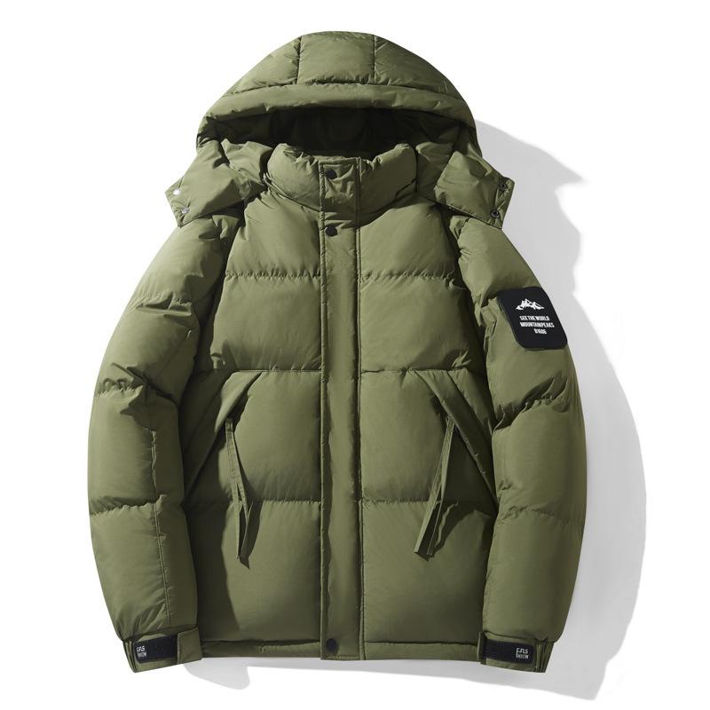 

Outdoor Men s Hiking Camping Windproof Breathable Warm Cotton Clothing Winter Comfortable Fashionable and Trendy Hooded Jacket XXXXXL зелений