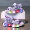 Summer New Girls' My Melody Princess Sandals Children's Kuromi Velcro Glowing Student Beach Shoes