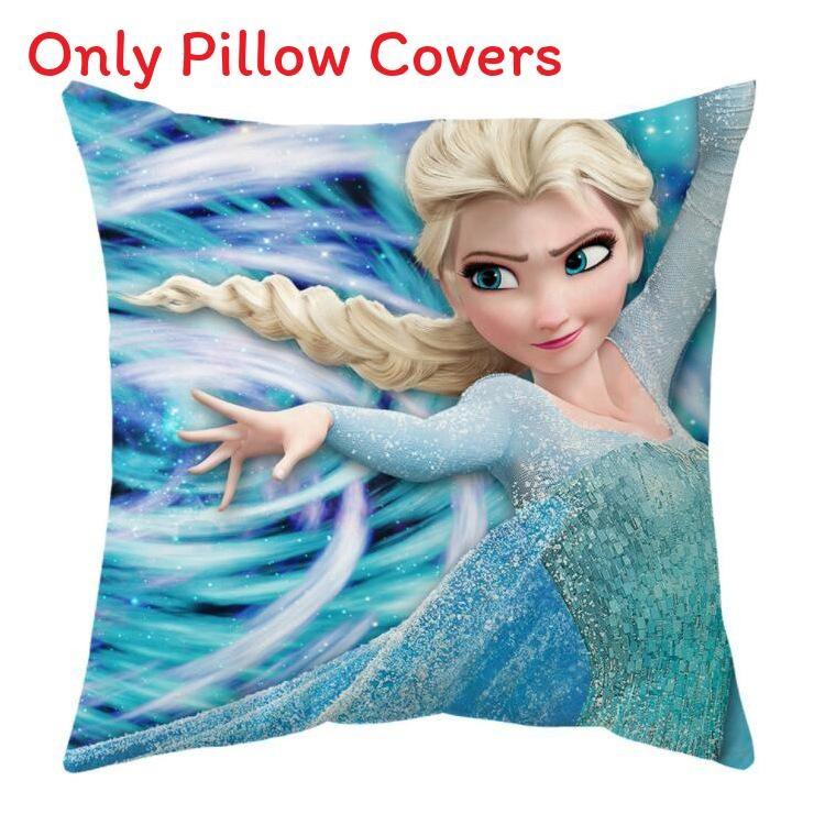 The Frozen Snow Queen Cartoon Cushion Cover Linen Material Cozy Spaces Home