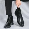 Large Size Chelsea Boots Spring and Autumn New High-top Leather Shoes Men's Short Boots Men's Leather Boots