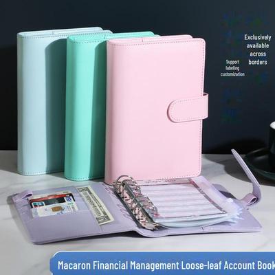 A6 Macaron Loose-leaf Notebook PU Leather Korean Budget Planner