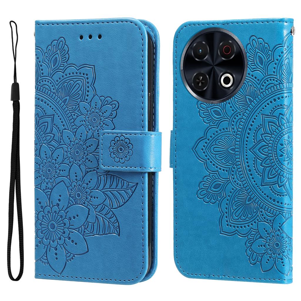 For TECNO Spark 30 Pro 4G Case Floral Pattern PU Leather Wallet Stand Phone Cover