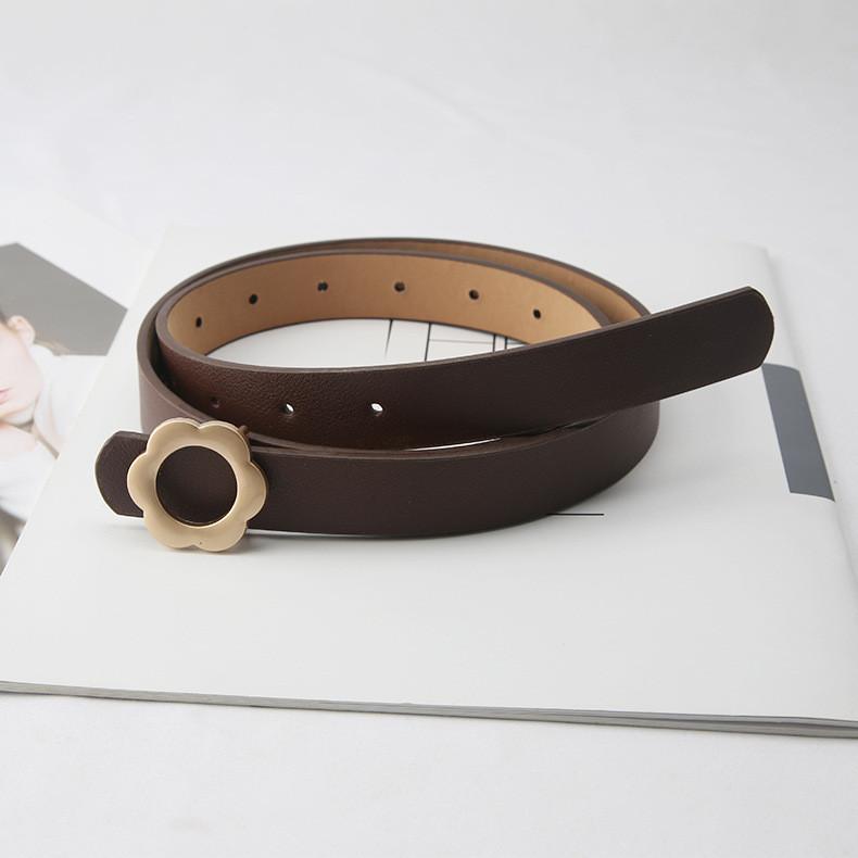 Stylish Narrow Waist Belt For Women With Unique Floral Buckle For Casual Outfits
