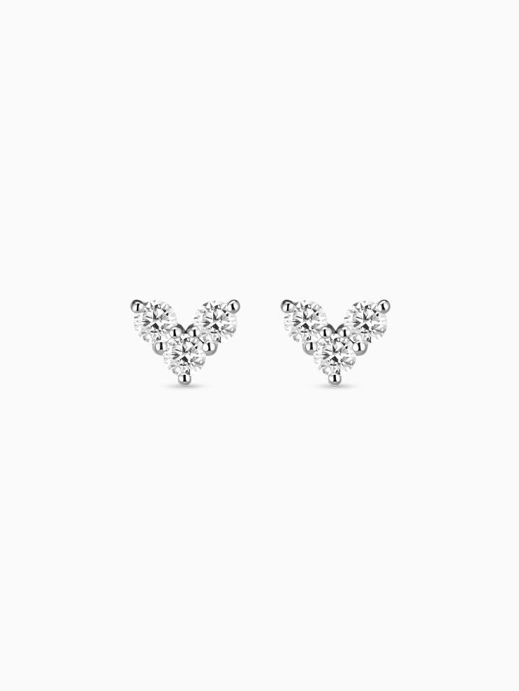 Dorocy Silver Pure Love Moissanite Earrings