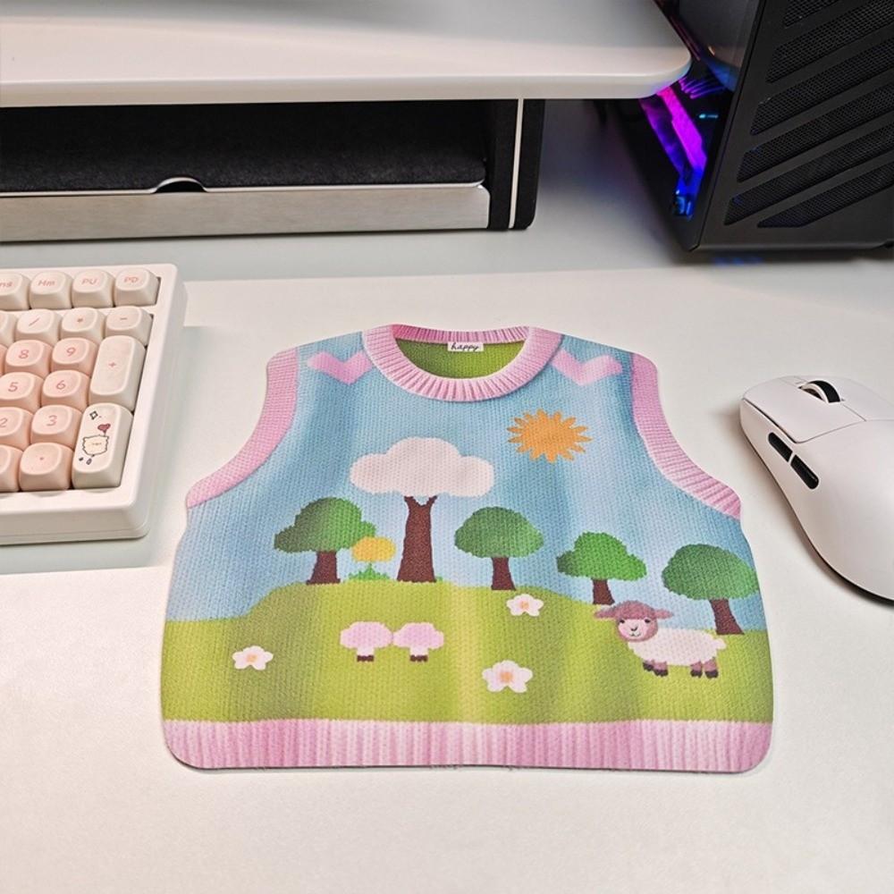 Thickened Simulated Printing Mouse Pad Anti-slip Keyboard Mice Mat Cartoon Mouse Pad  Office Use C