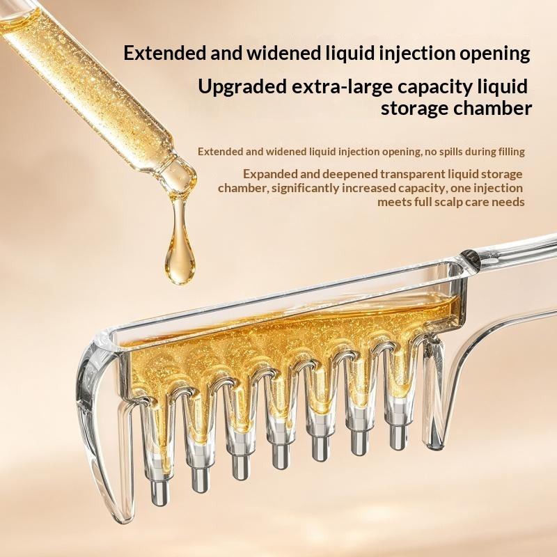Essential Oil Liquid Applicator Massage Comb Unisex Transparent for Scalp Care Hair Nourishing Daily Use