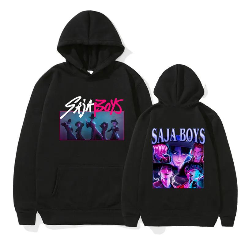 KPop Lovci démonů Saja Chlapci Mikiny Ženy Muži Dlouhý rukáv Filmová mikina S kapucí Ležérní Dívky Chlapci Pulovr Streetwear Oblečení