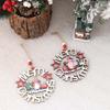 Hollowed Out Christmas Tree Pendant Rudolph Christmas Decoration Christmas Wooden Pendant  Home