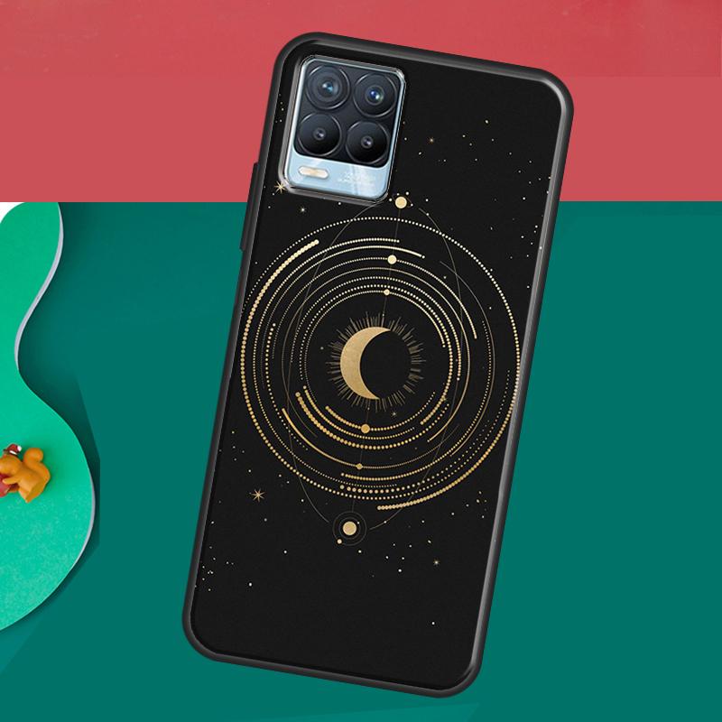 Galaxy Moon Stars Phase Totem Art Case For Realme 10 9 11 Pro Plus GT Neo 5 2T 3T C11 C15 C21Y C25s C30 C31 C33 C35 C55 Cover