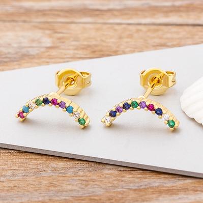 

NIdin Hot Sale Fashion 11 Styles Korean Temperament Claw Shape CZ Stud Earrings for Women Party Wedding Engagement Jewelry Gift