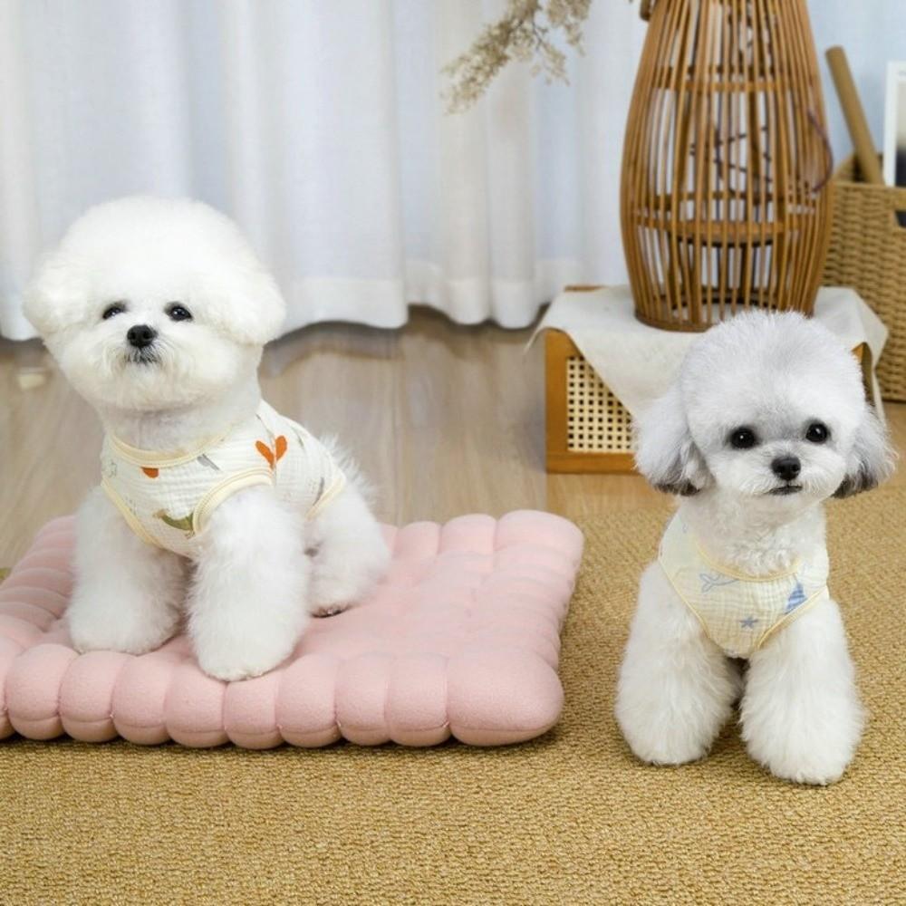 Cute Puppy Short Shirt Breathable Pet T-shirt Casual Pet Sleeveless Pullover  Spring Summer Season