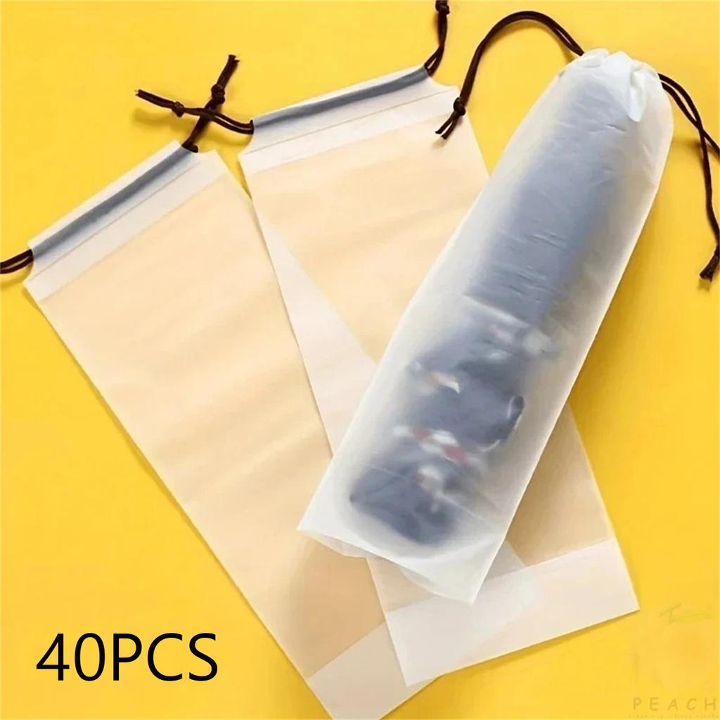 5/50pcs Transparent Waterproof Umbrella Storage Bag Exquisite Reusable Drawstring Bag Home Storage Organizer Trend Accessories