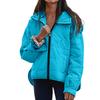Women's Hooded Puffer Jacket Loose Fit Cotton Padding Solid Color Zip Up Long Sleeve Casual Commuter Outerwear For Fall Winter Daily Outfits