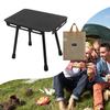 2 In 1 Camping Table Portable Outdoor Stool Aluminum Alloy Folding Table Portable Table for Camping Picnic Beach BBQ Fishing