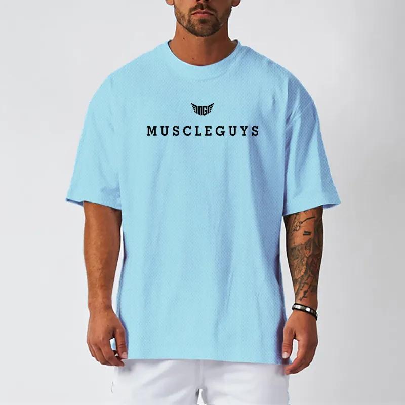 Do The Work  Asian Size Mens Quick-drying Oversived Summer High Quality O-Neck Printed Loose Fit Fashion Breathable T-shirt M-2XL