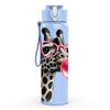 1PC Giraffe Blowing Bubble Cute Print 750ml Color Plastic Sports Water Bottle Leakproof Flip Straw Lid Suitable for Sports Office Home Use