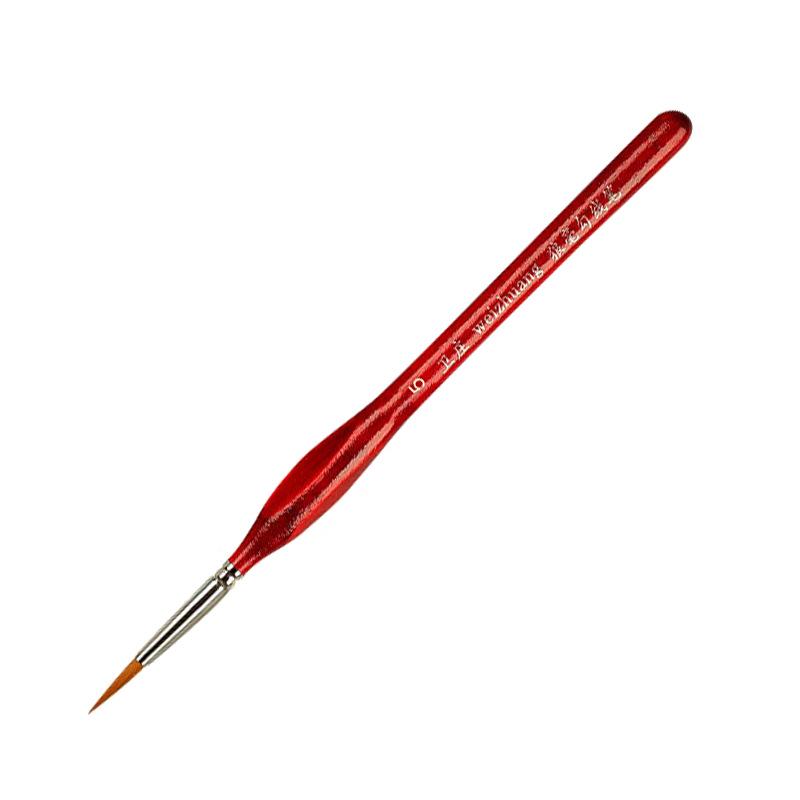 Red Round Head Watercolor Brush with Squirrel Imitation Nylon Hair for Adult Artists