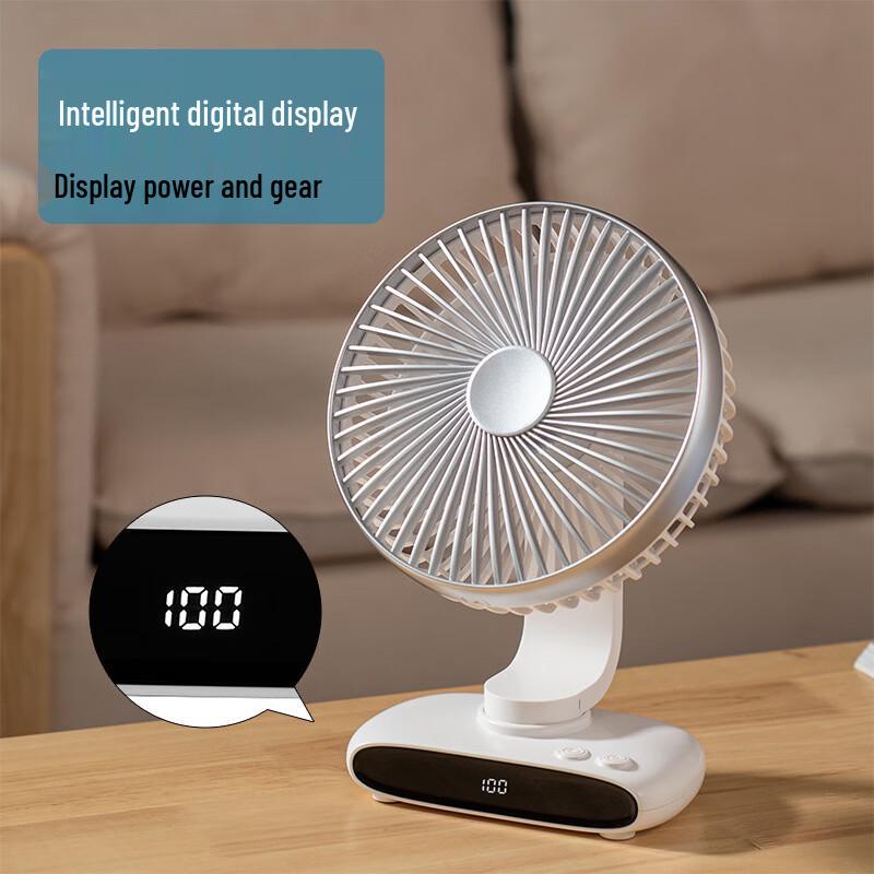 

Jiaxu Mini USB Desk Fan with Digital Display