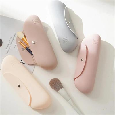 Bolsa Cosmética Armazenamento de Pincéis de Maquilhagem Portátil Viagem Organizador de Lavagem Silicone