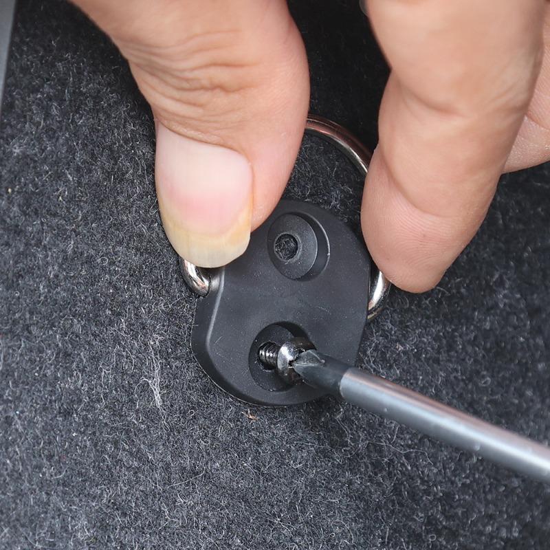 Universal D-Type Trunk Floor Net Hook Anchor Ring Stainless Steel Car Tie Rod Ring For Car Truck Trailer RV Boat Fixing Kit