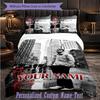 Personalized 3Pcs Bedding SetAlex Warren Custom Text Duvet Cover Pillowcase Set Bedroom Gift