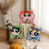 Anime The P-powerpuff Cute G-girls Pillow Case Suitable For Bedrooms Living Rooms Cars Home Decoration