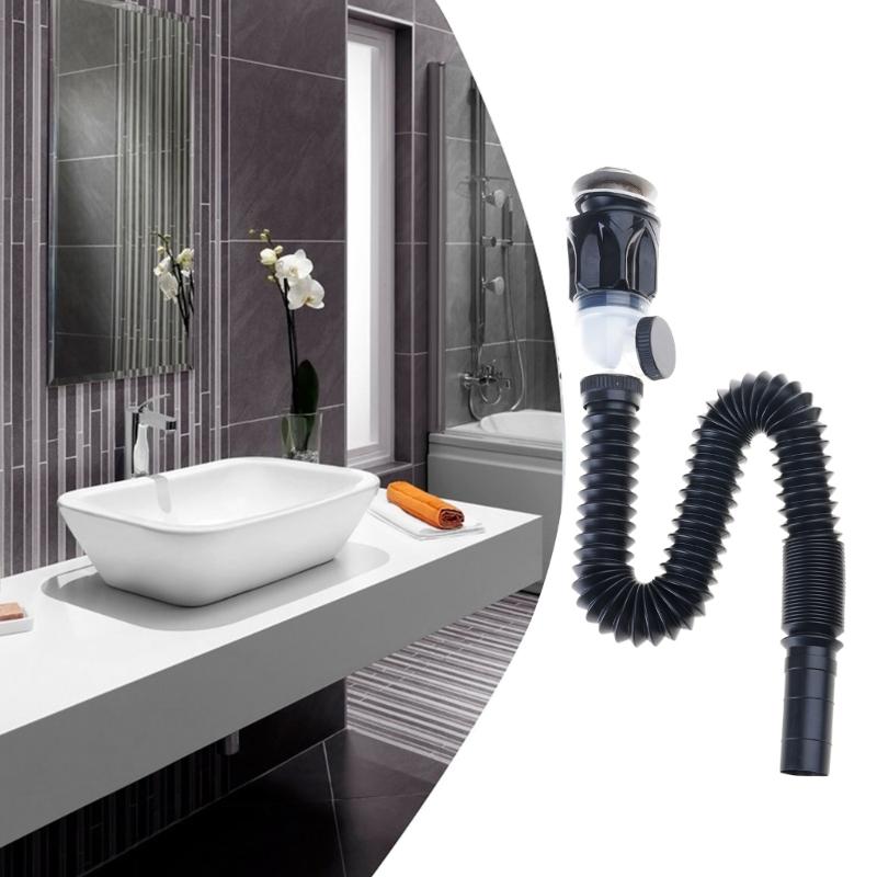 Universals Flexible Sink Drain Pipe Anticlogging Sink Strainer Deodorant Pipelines Insect Resistant Drain Pipe
