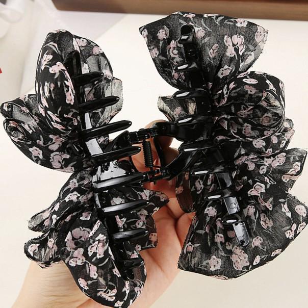 Korean Retro Pearl Floral Bow Hair Clip for Half Updo
