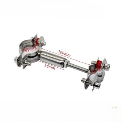 

55-100Mm Double Headed Adjustable Rod Fit 8-65Mm Od Tube 304 Stainless Pipe Hanger Bracket Clamp Support Clip