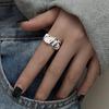 Adjustable Thai Silver Retro Ring: Trendy, Versatile, Hip Hop-Inspired Design for Women