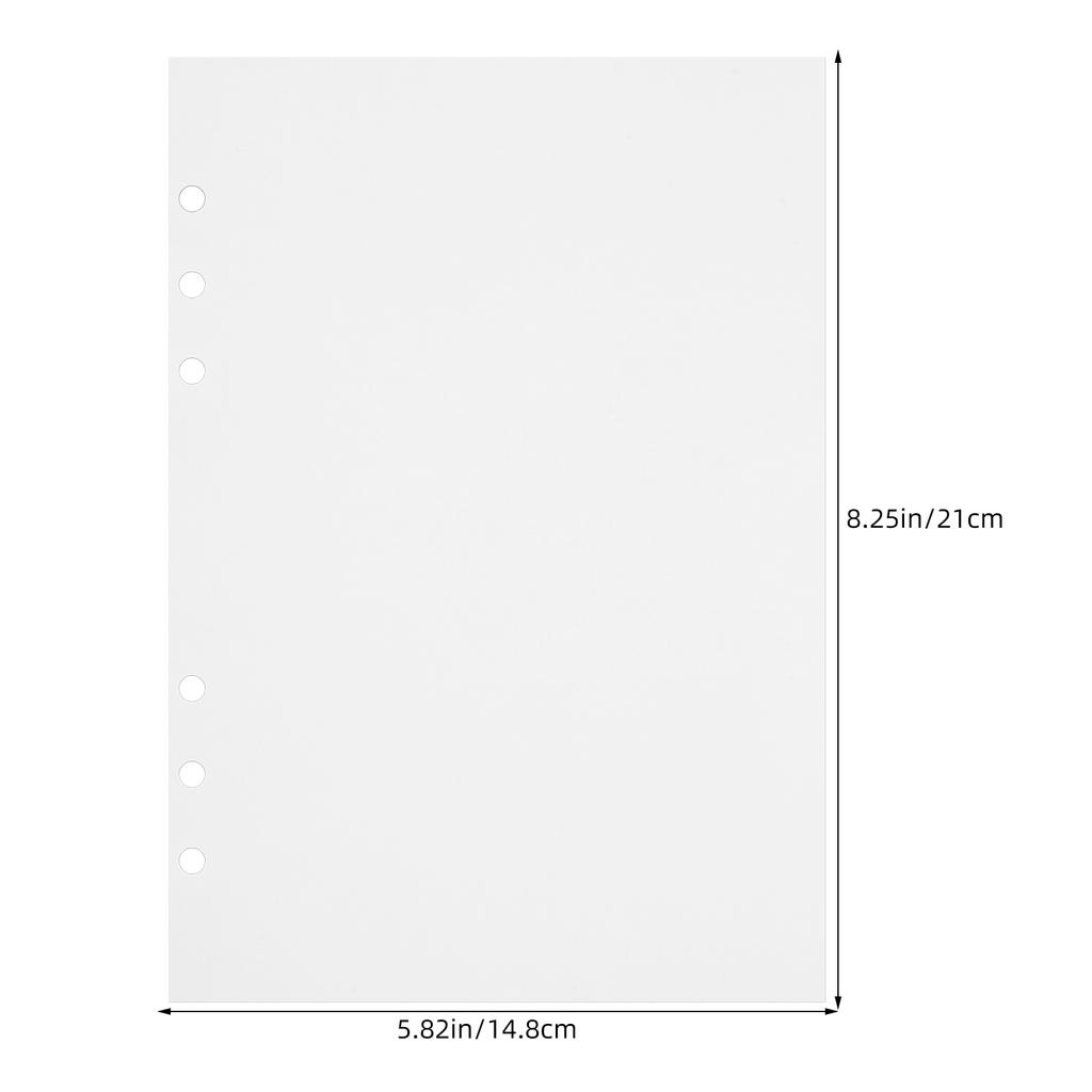 50 Sheets A6 6 Ring Sticker Collecting Refill Sheet Double-Sided Blank Release Paper Pages for Sticker Book Binder Organizer