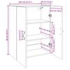 Wall Cabinet Set 2 pcs Artisan Oak Finish 69.5 x 34 x 90 cm Engineered Wood