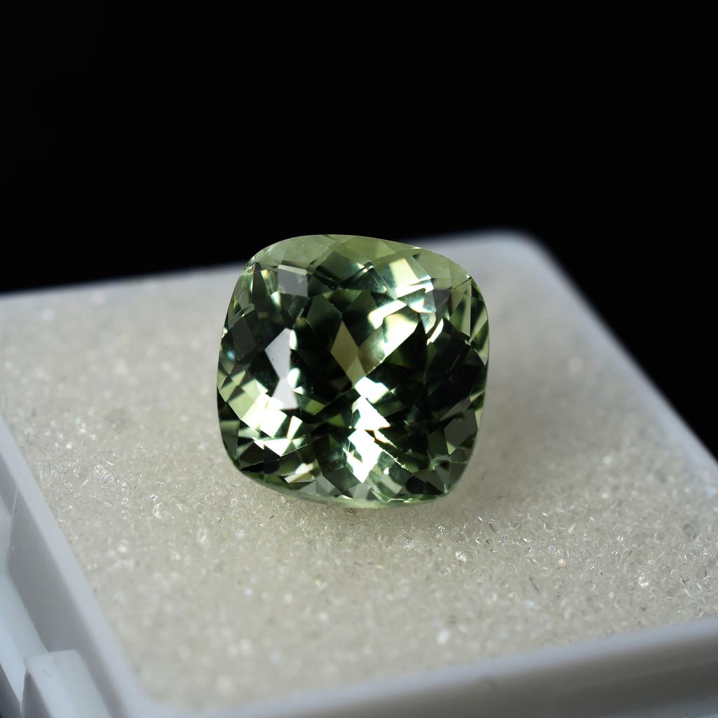 Bluish Green Natural Sapphire Square Cushion 7.25 Ct Certified Gemstone