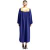 Unisex Choir Robe Halloween Costume V Neck Long Sleeve Color Block Zipper Gown Theme Party Wear
