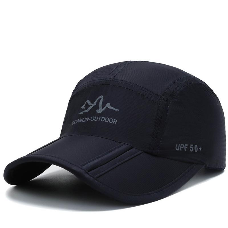 Men's baseball cap Summer quick drying folding hat Outdoor sports sun protection cap Shade cap Men's and women's tri-fold hat