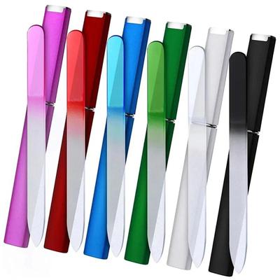 1 pz Lime per Unghie Colorate in Vetro a Doppia Faccia Striscia Professionale Trasparente Gradiente Cristallo Lucidato Strumenti per Manicure Fai-da-te Forniture