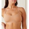 Damen Dünne BH-Abdeckung Ohne Bügel Elastisch Weich Rundhals Fixierte Cups Tanktop BH-Abdeckung