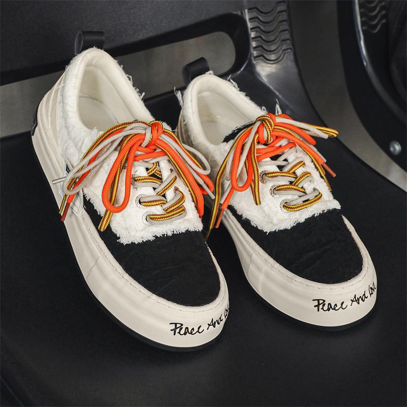 

2025 new couple niche low-top men s shoes Guochao rough edge sports and leisure skateboard shoes men s X258 35 бежевый