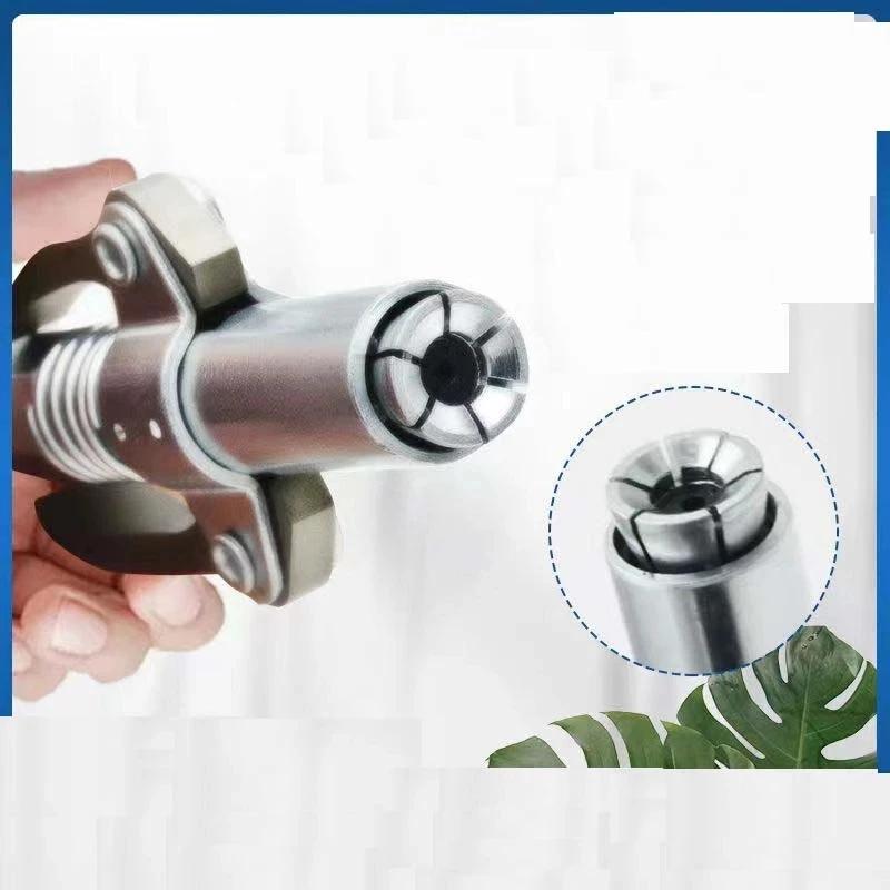 1PC Grease Tool Coupler Heavy-Duty Quick Lock and Release Double Handle Stainless Steel Leak-Free Grease Tool Tip