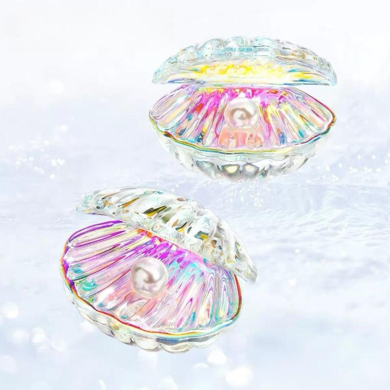 Shell Pearl Figurine Miniature Colorful Glass Sculptures Modern Art Tabletop Figurines Creative Living Room Decoration Ornaments