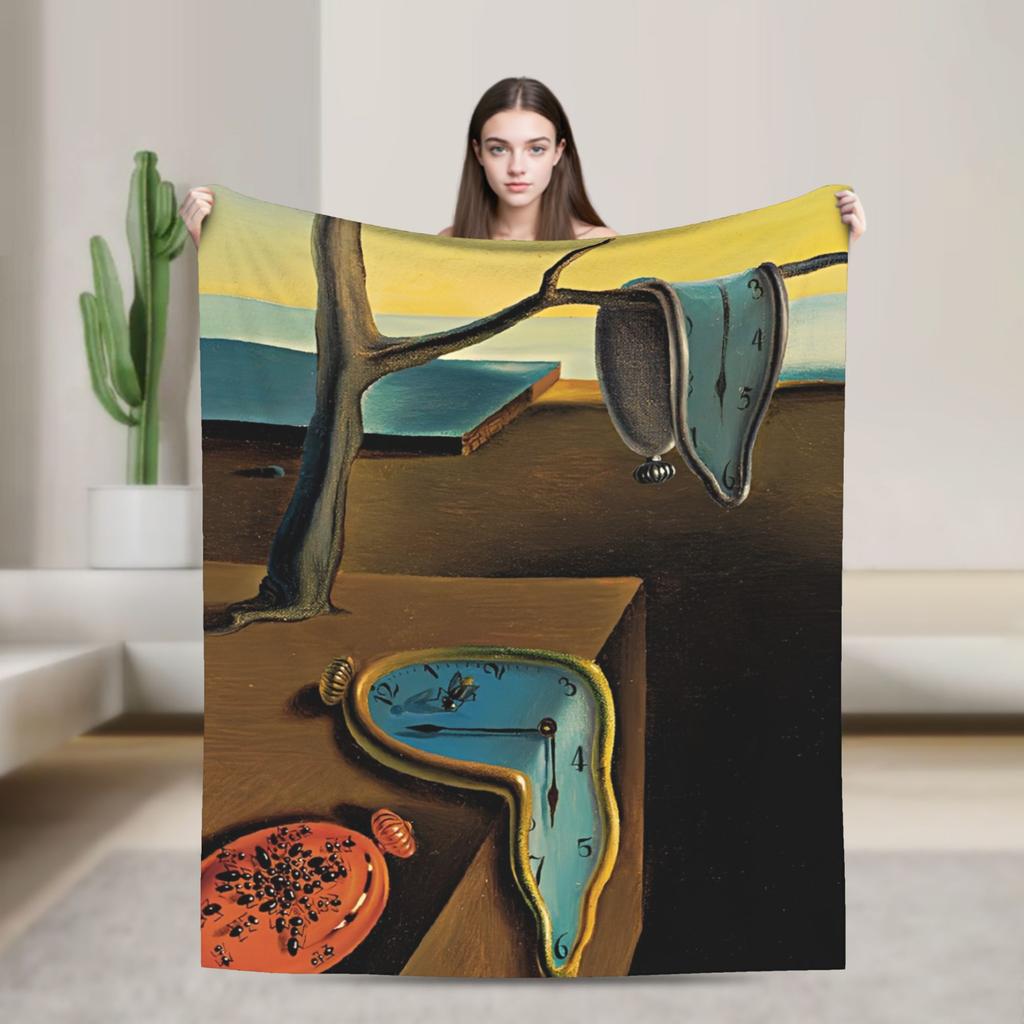 Salvador Dali Spanisches Öl Signiert Mode Decken Surrealistische Szene Fleece Überwurf Mode Decke Schlafzimmer Sofa Dekoration Dünne Tagesdecke Porta