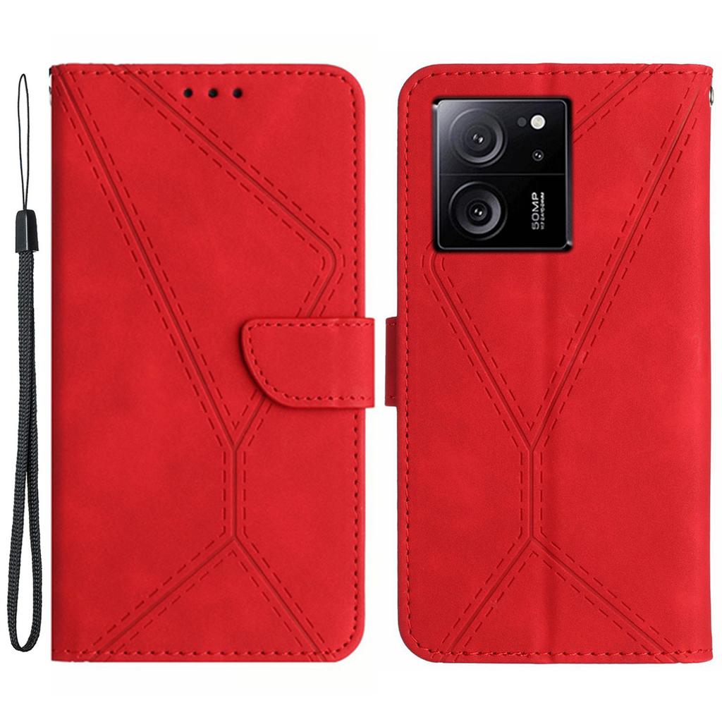 HT05 For Xiaomi 13T/13T Pro Case Imprinted PU Leather Wallet Phone Stand Cover