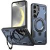 For Samsung S24 Plus Ultra S23 Fe A55 A35 A14 5g 360 Rotating Stand for Magsafe Magnetic Support Car Function Tpu Hard Slim Cover