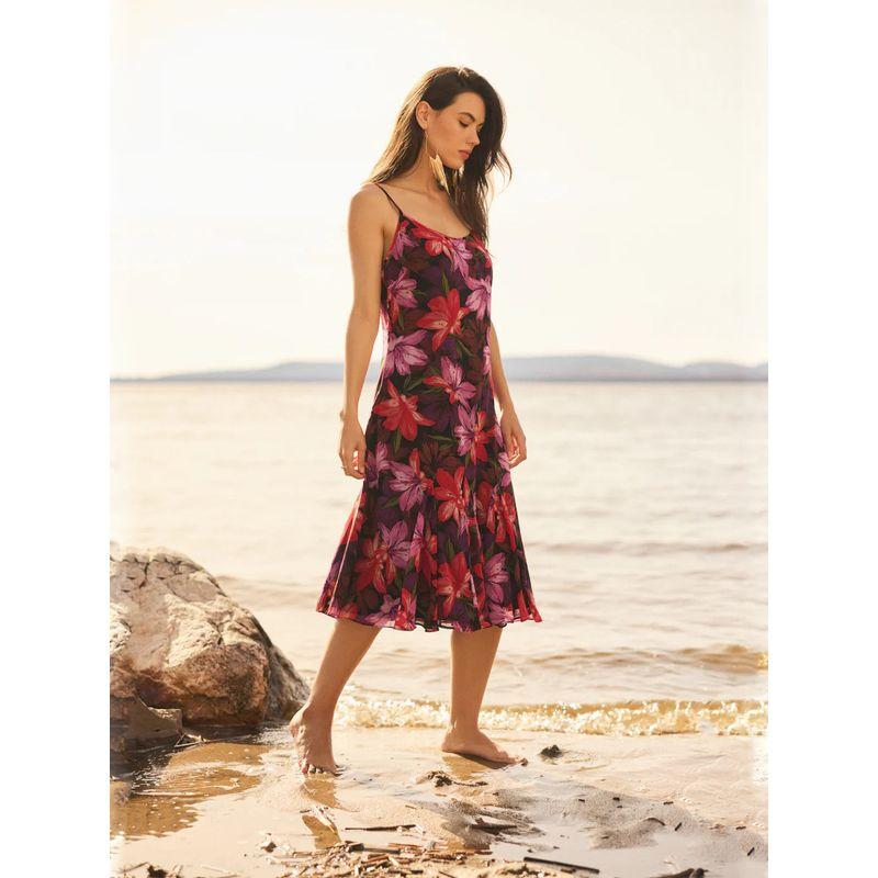 Printed Chiffon Sling Dress