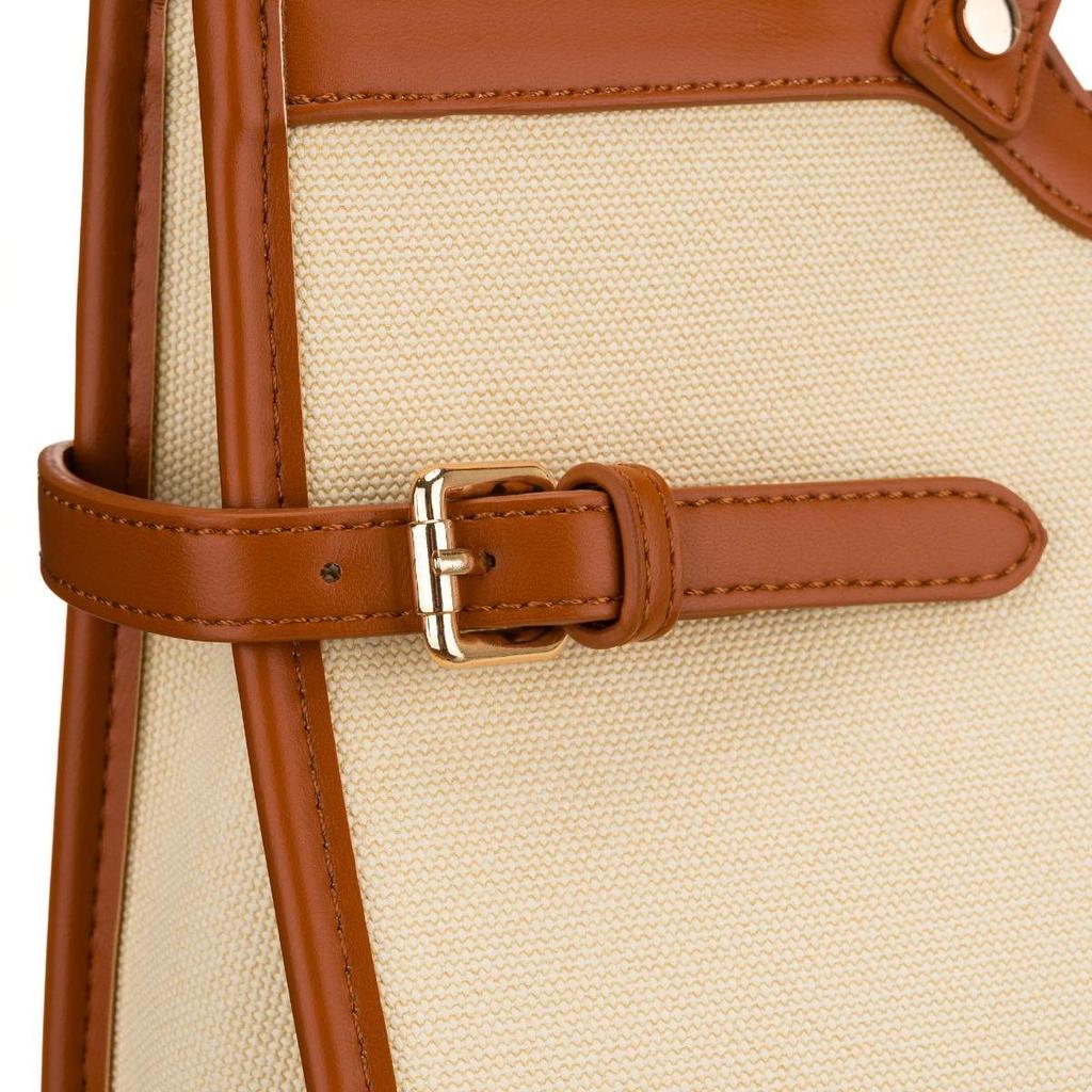 Torba damska PTN Lilia-1276 Ecru-Brown