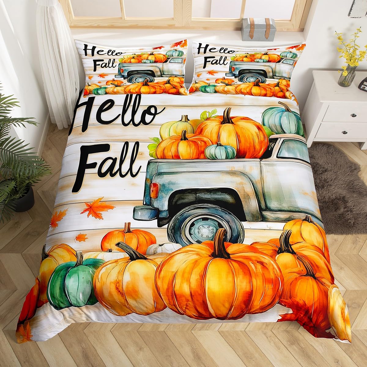 

Harvest Duvet Cover Sets For Kids Teens Queen King Size Quilt Covers Lightweight Down 2 Pillowcases 1 Duvet Cover No Comforter EU Single(135x200cm)